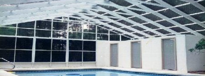 screen pool enclosure, pool cage, pool screen