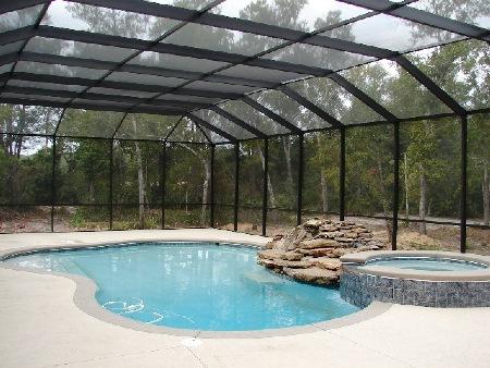 pool screen, pool enclosure, 