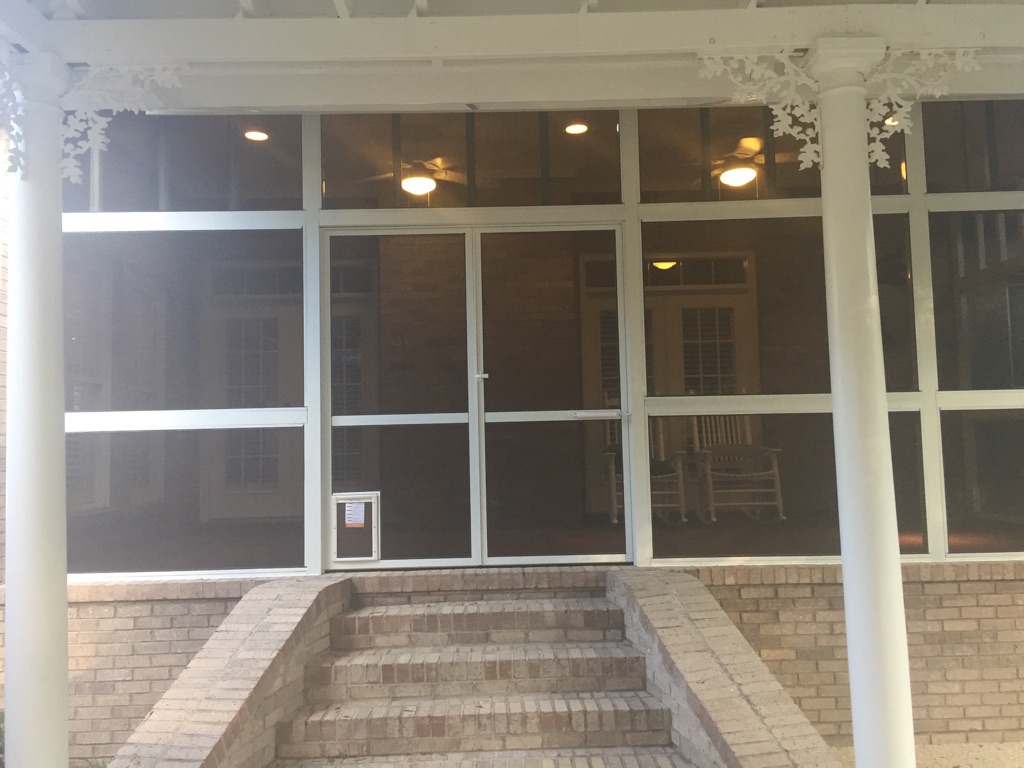 screen patio, insulated roof, hand rail